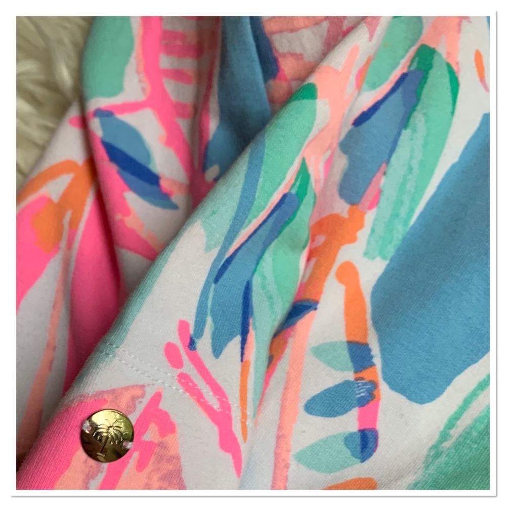 Lilly Pulitzer Estrada Out to Sea Flat French Terry Shift Dress Pink Size XS - Picture 9 of 13